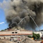 Fire on Erfurt Slaughterhouse: Gasze Prace do rana (z wideo)