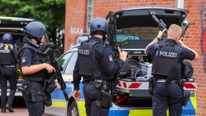 Główne rozmieszczenie policji w Elmshorn

