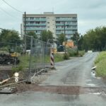 Budowanie ruchu drogowego w rejonie Eisenacher Rennbahn i zamykanie na rozbój