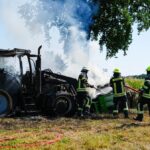 Pożar pojazdu Rümpela: ciągnik na miejscu