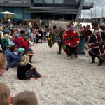 Viking Camp w Eckrnford na plaży